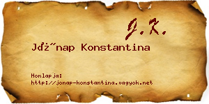 Jónap Konstantina névjegykártya